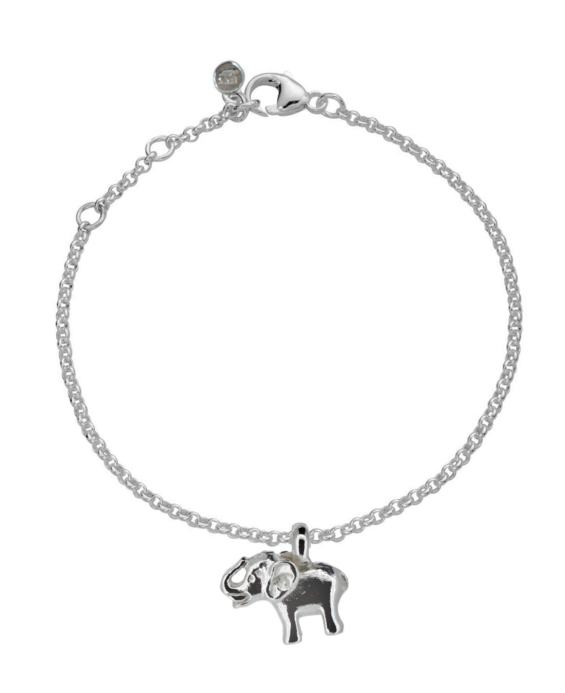 Elephant Chain Bracelet in Recycled Sterling Silver