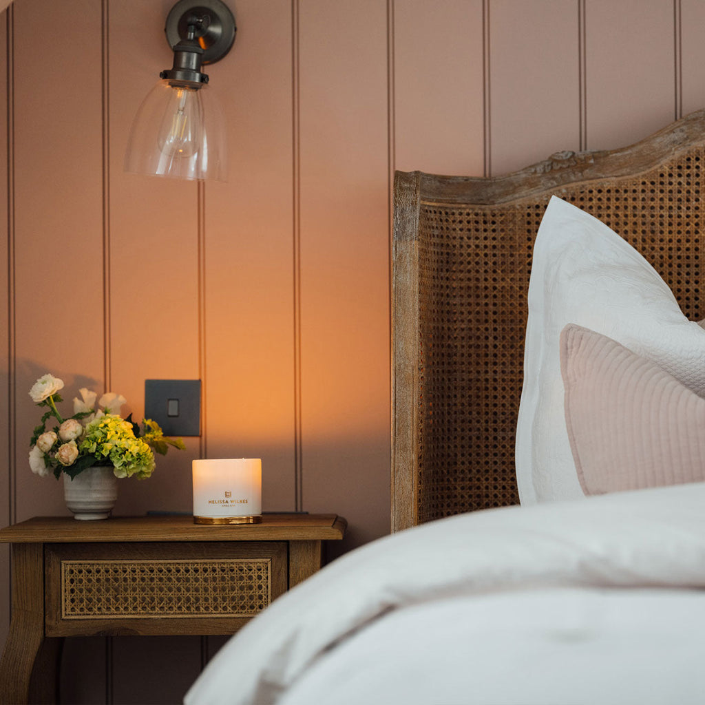 Rose Fine Bone China Candle with Gold Lid