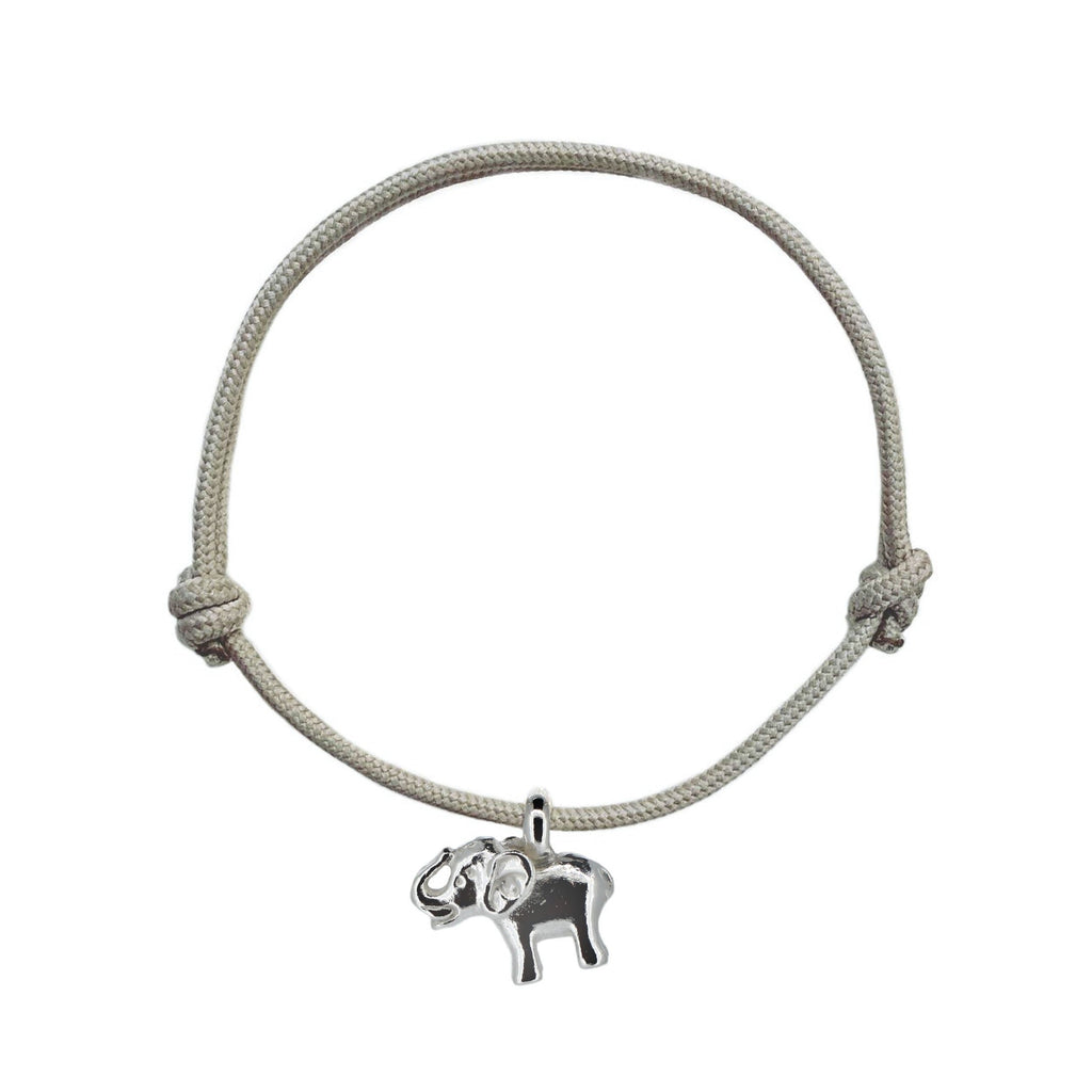 Elephant Rope Bracelet in Recycled Sterling Silver