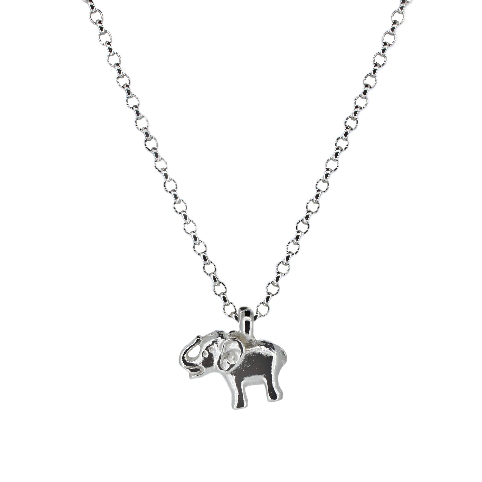Elephant Necklace in Recycled Sterling Silver