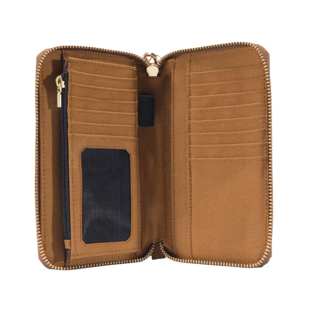 Nylon Duck Lay Flat Clutch Wallet with Water Repellent Finish