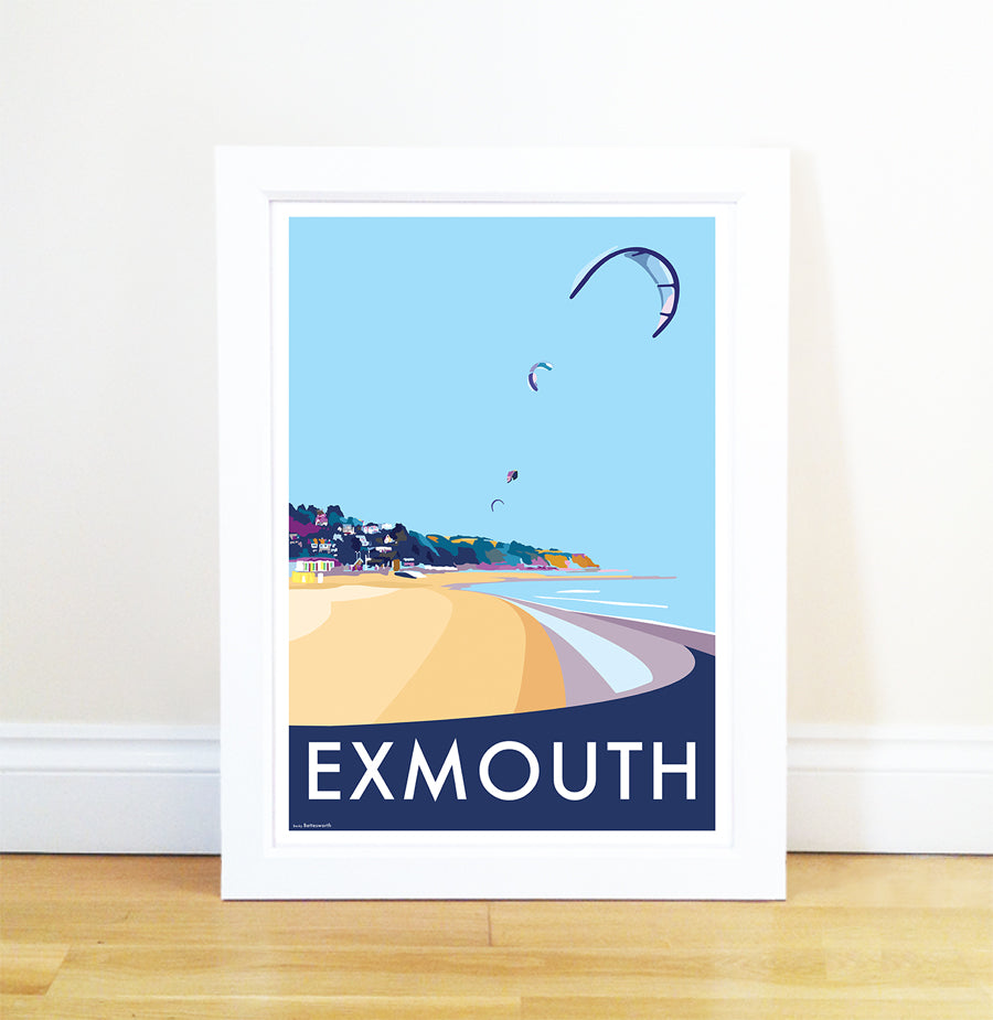Exmouth Vintage Seaside Travel Poster Print