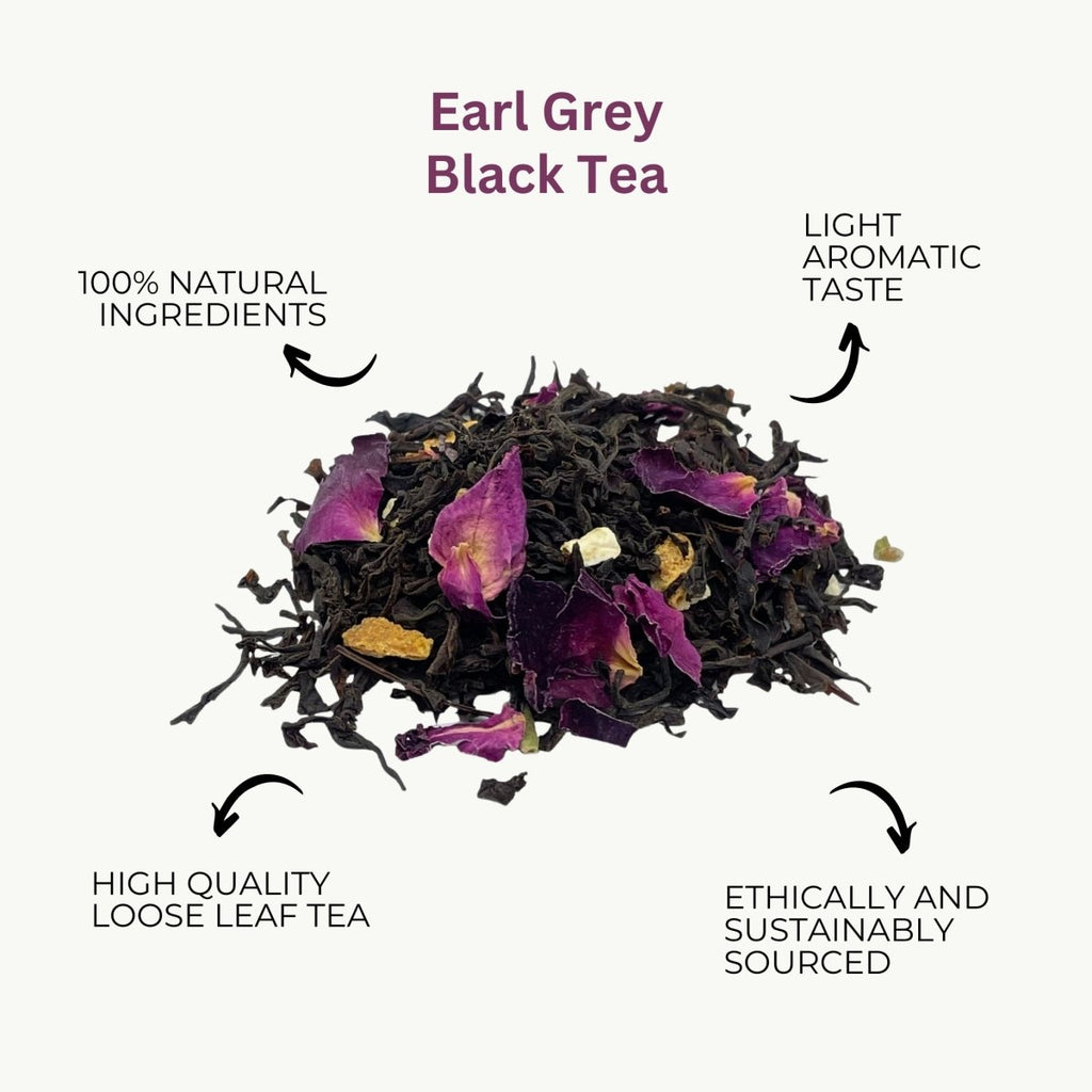 Premium Loose Leaf Tea Bundle with English Breakfast Earl Grey and Jasmine Mint
