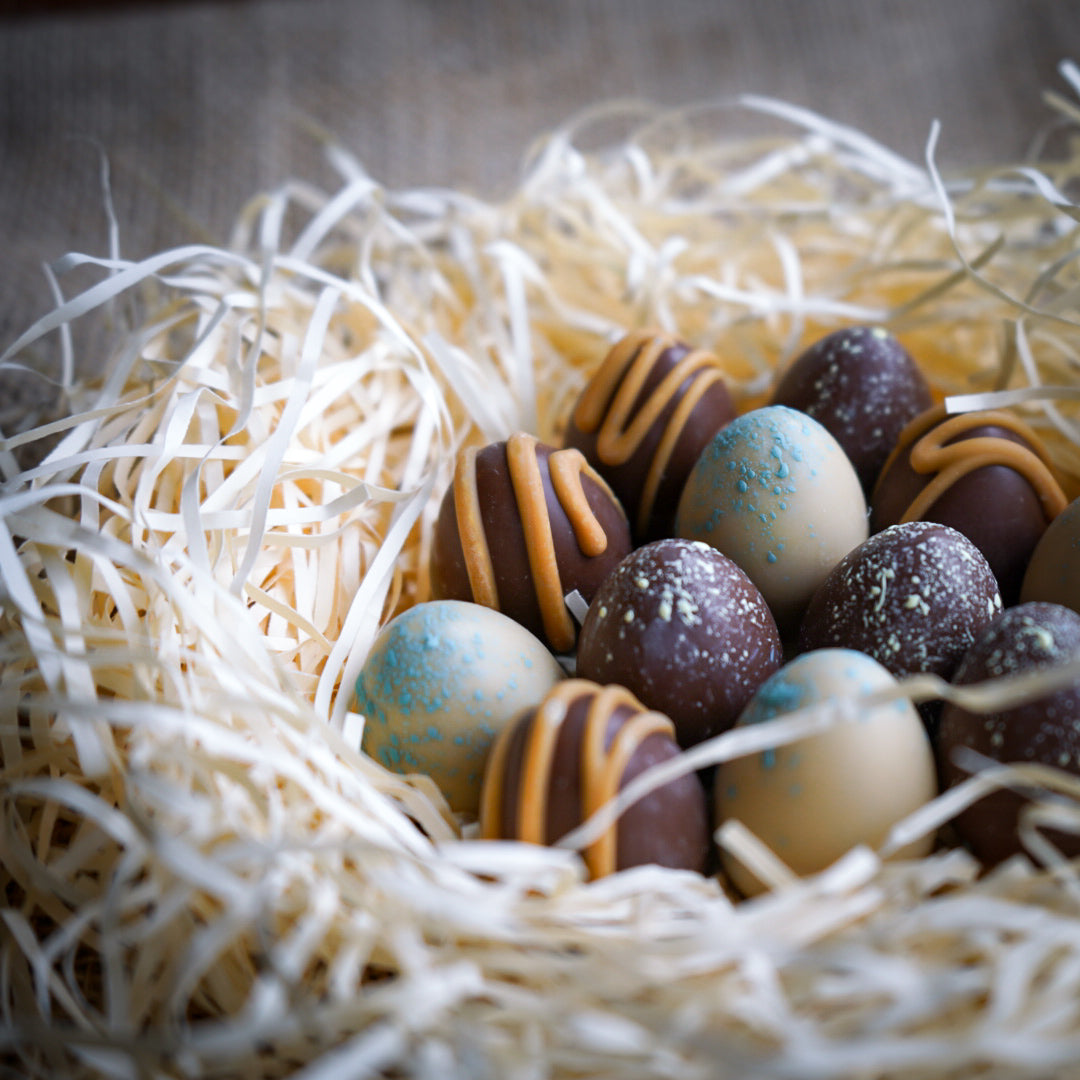 Hand-Decorated Mini Easter Egg Truffles