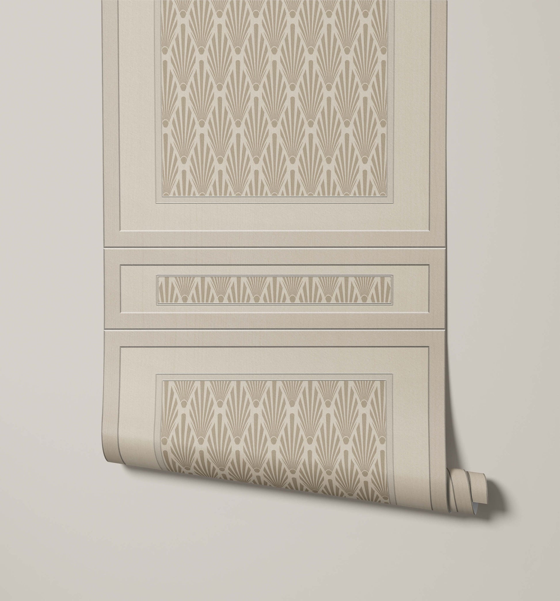 Ecclestone 3D Wood Panelling Wallpaper with Art Deco Pattern