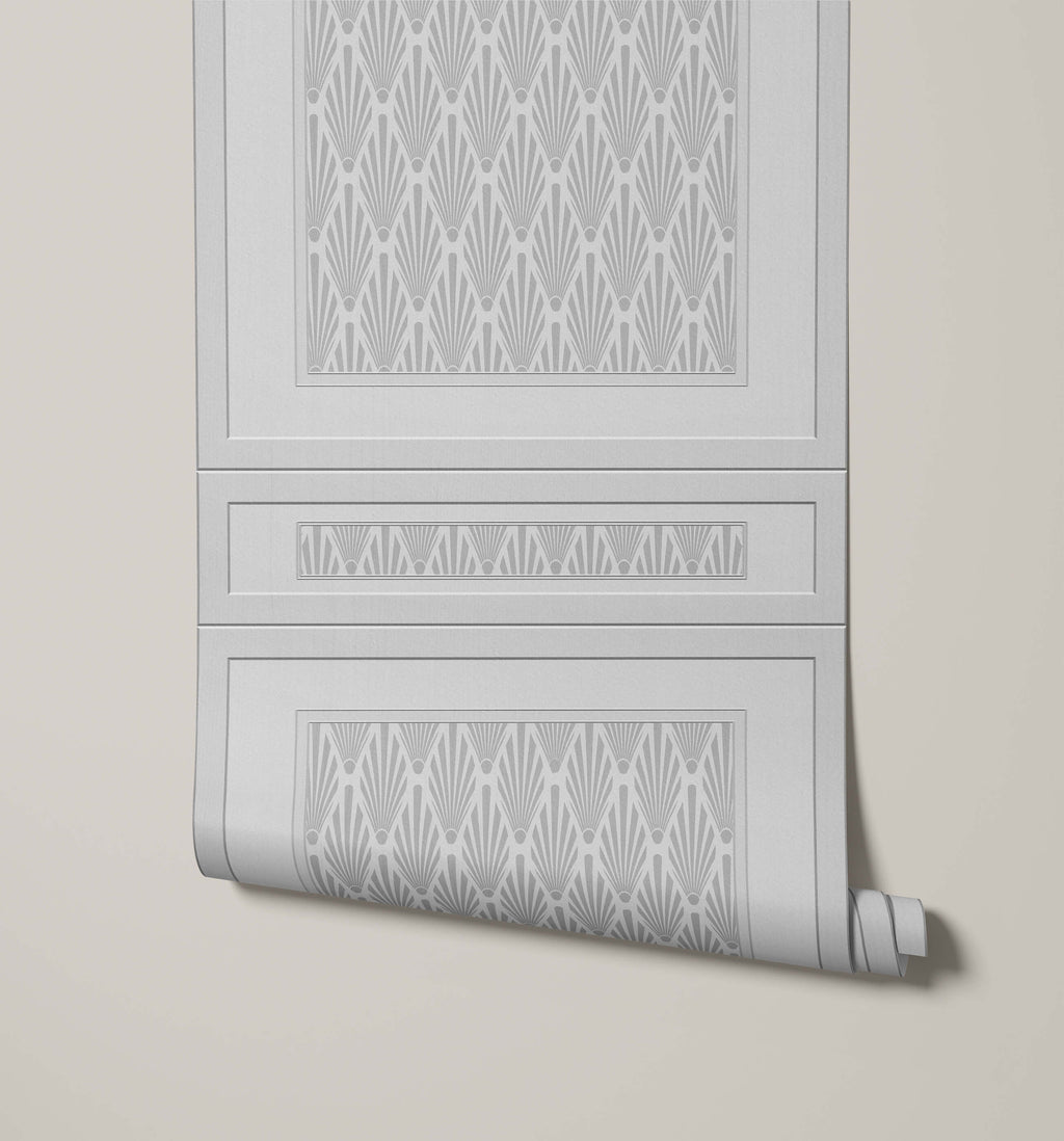 Ecclestone 3D Wood Panelling Wallpaper with Art Deco Pattern