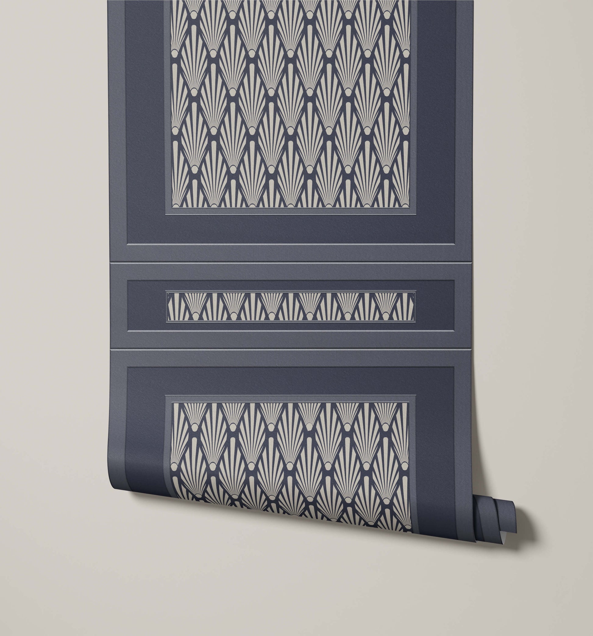 Ecclestone 3D Wood Panelling Wallpaper with Art Deco Pattern