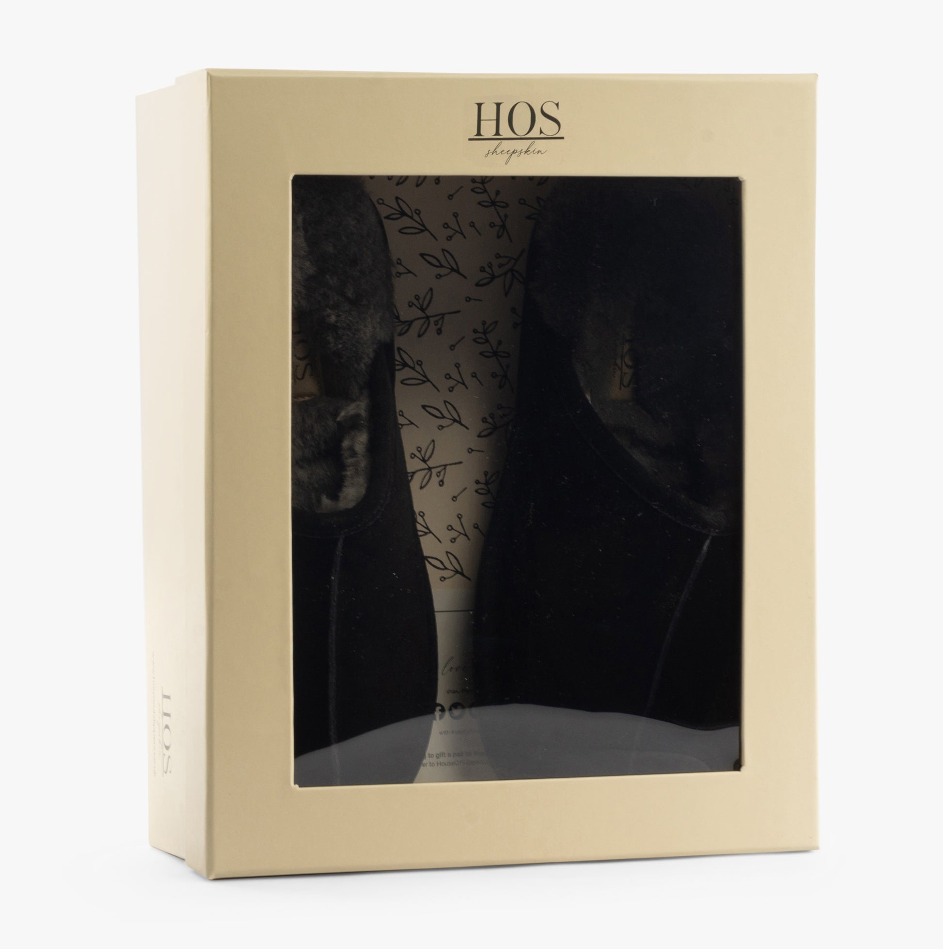 Mens Sheepskin Slippers in Black