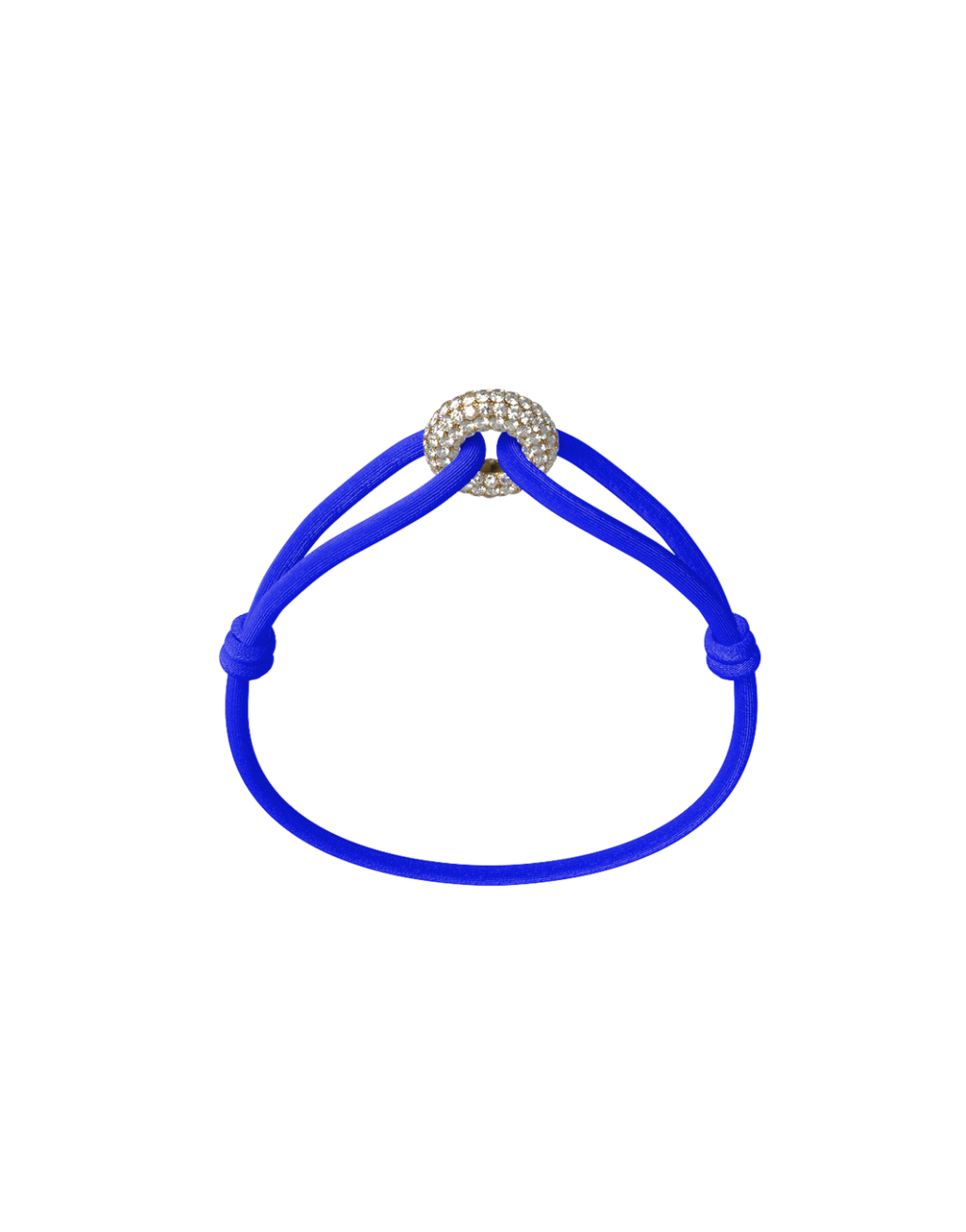 Golden Pave Cord Bracelet with Lab Diamonds