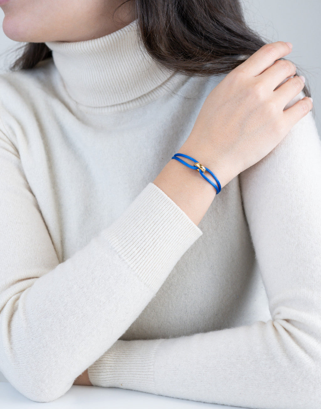 Golden Cord Bracelet Handcrafted in Sterling Silver