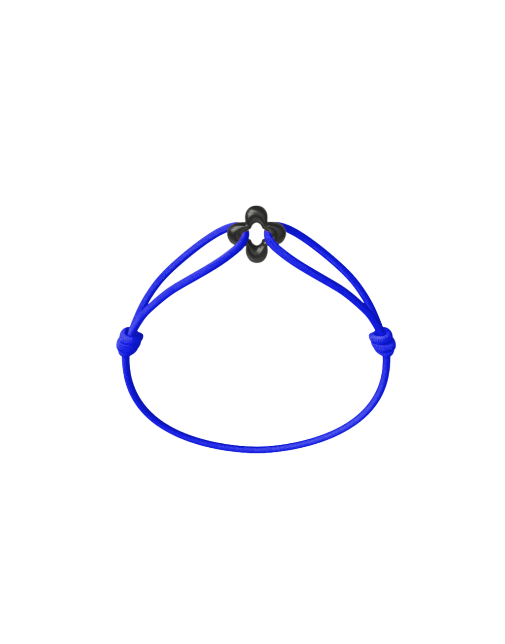 Mini Black Clover Onyx Cord Bracelet