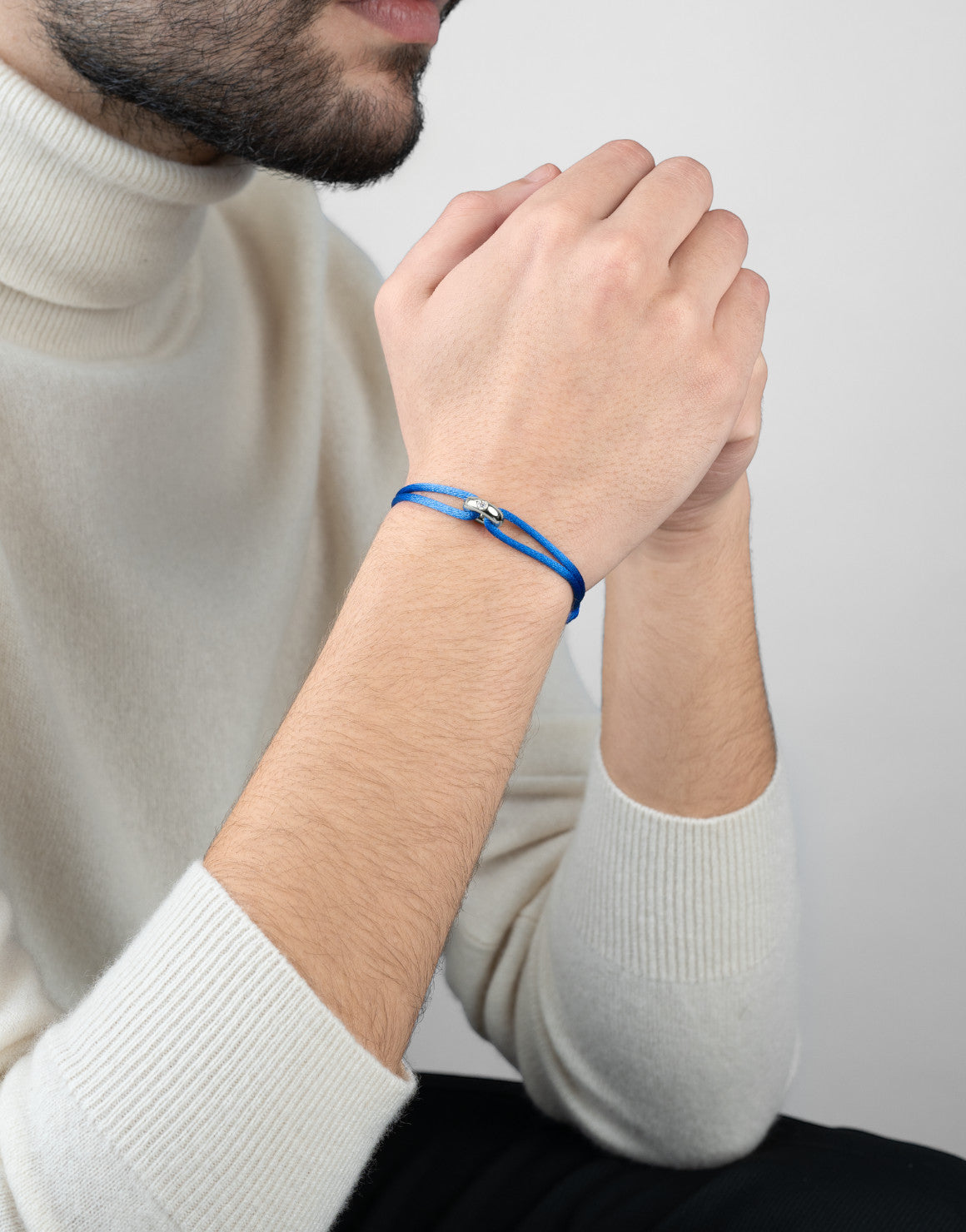 Silver Soho Diamond Cord Bracelet