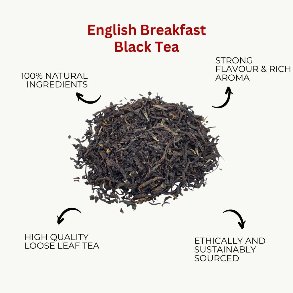 Premium Loose Leaf Tea Bundle with English Breakfast Earl Grey and Jasmine Mint