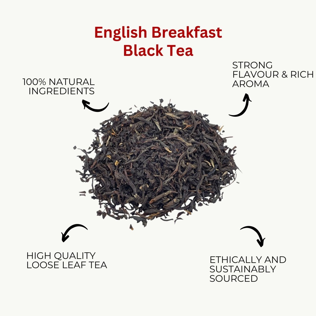Premium Loose Leaf Tea Bundle with English Breakfast Earl Grey and Jasmine Mint