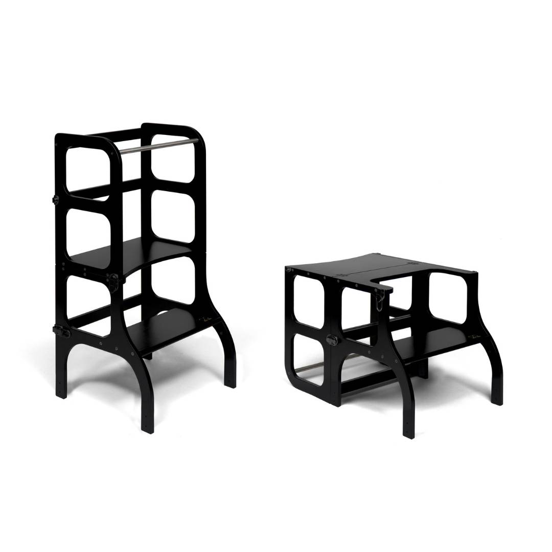 Encourage Child Independence with Montessori-inspired STEP’n’SIT® Helper Tower and Table - Safe & Innovative Design by Ette Tete at www.brixbailey.com