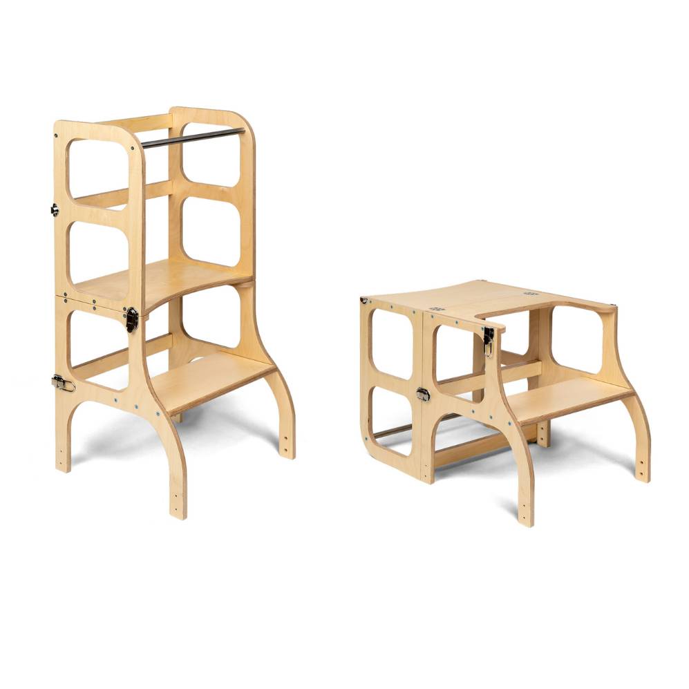 STEP'n'SIT Helper Tower – 2-in-1 Montessori Table & Chair by Ette Tete at www.brixbailey.com