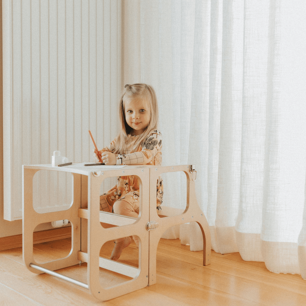 STEP’n’SIT® Montessori Helper Tower –Table & Chair for Kids by Ette Tete at www.brixbailey.com
