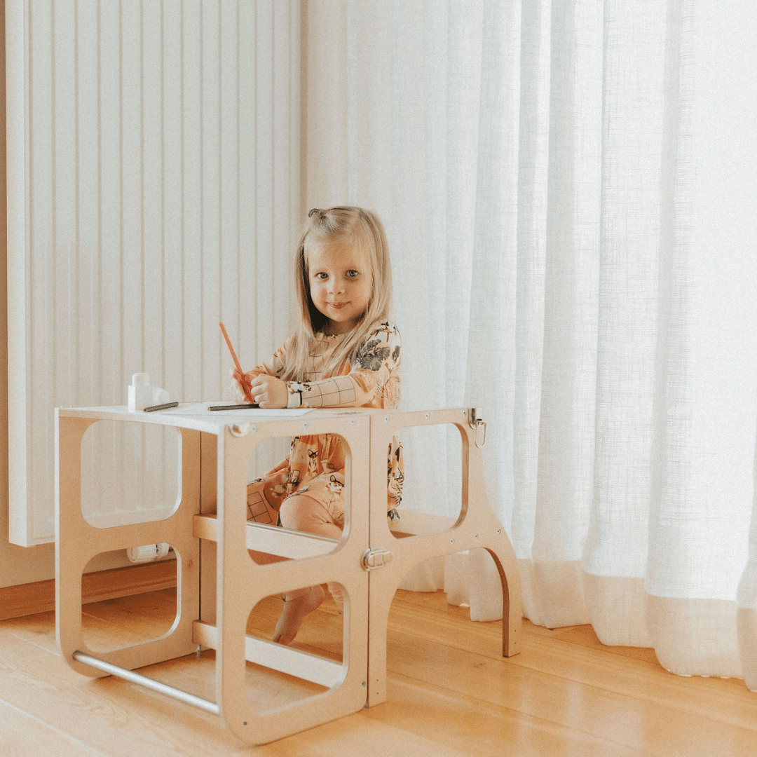 STEP’n’SIT® Montessori Helper Tower –Table & Chair for Kids by Ette Tete at www.brixbailey.com