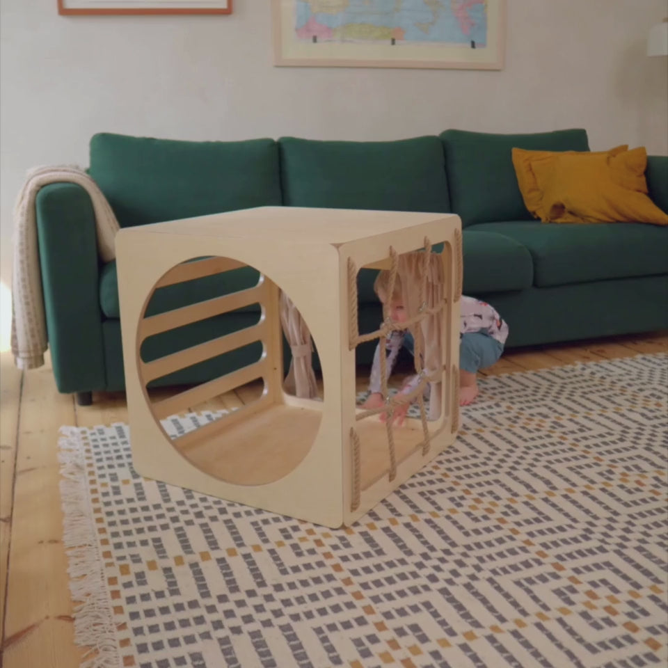 CUBITRI® Climbing Play Cube With Rope Window