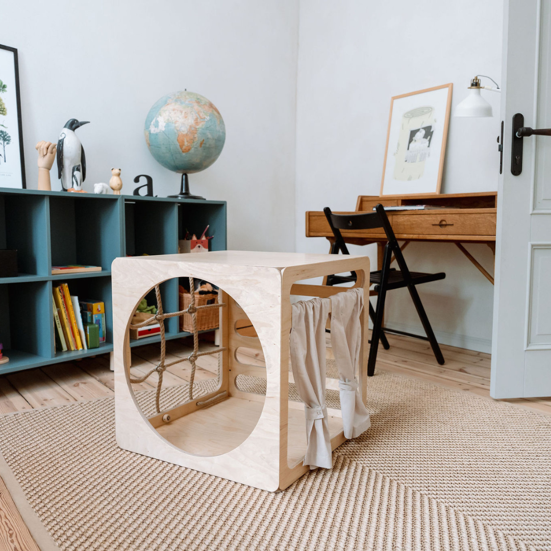 CUBITRI Ultimate Climbing Play Cube - Emmi Pikler Inspired Wooden Playhouse for Endless Fun & Development by Ette Tete at www.brixbailey.com