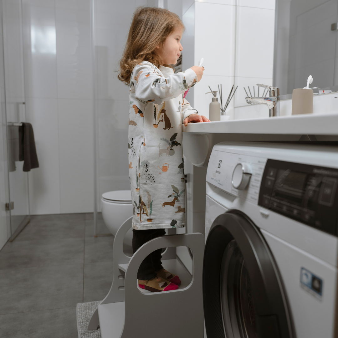 MIIMO Adjustable Height Step Stool - Safe & Versatile for Kids by Ette Tete at www.brixbailey.com