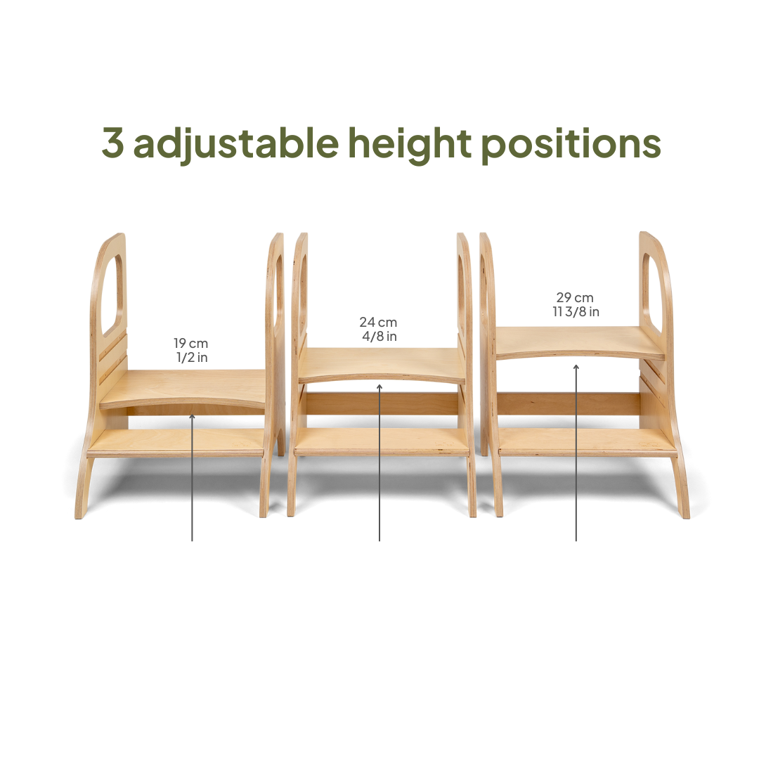 MIIMO® Adjustable Montessori Step Stool – Safe & Versatile by Ette Tete at www.brixbailey.com