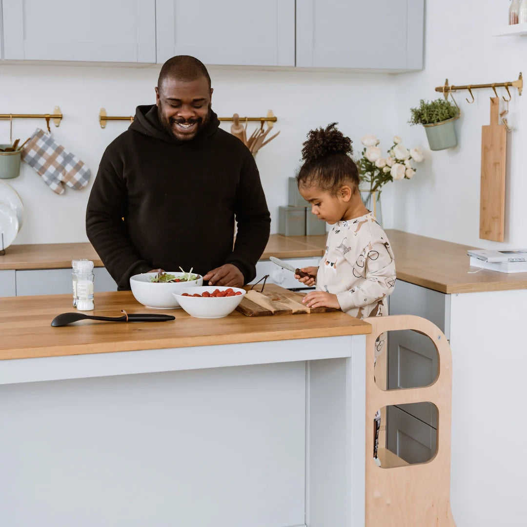 Montessori-Inspired Helper Tower for Active Kids - Enhance Child Development & Independence by Ette Tete at www.brixbailey.com