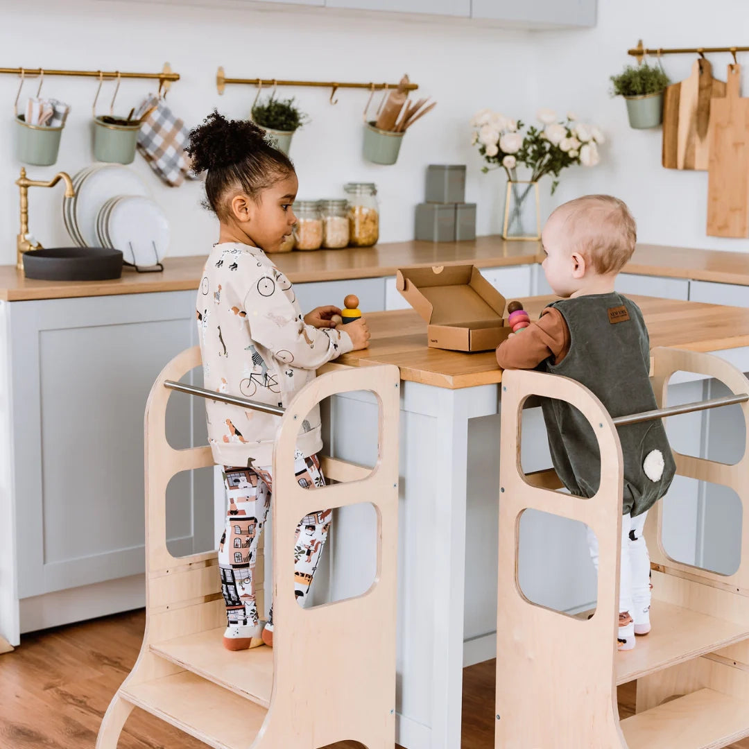 Montessori-Inspired Helper Tower for Active Kids - Enhance Child Development & Independence by Ette Tete at www.brixbailey.com