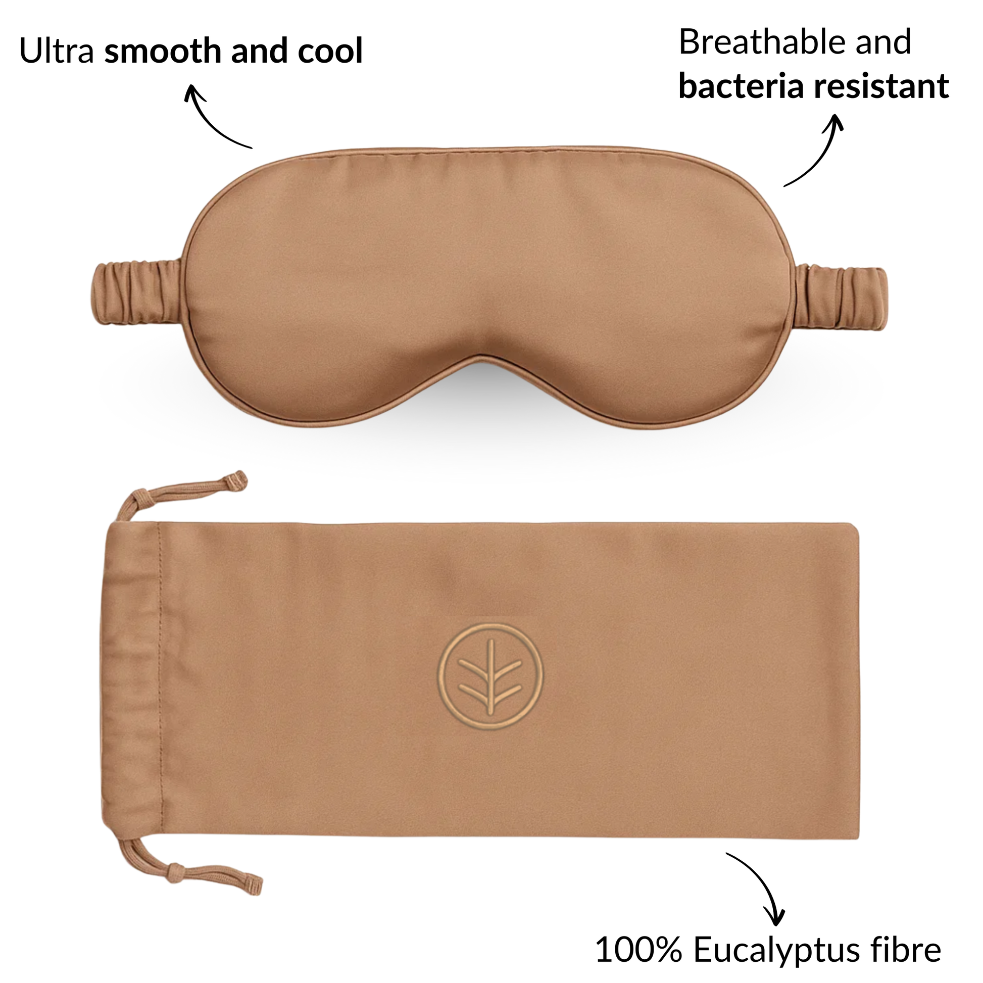 Essential Silk Sleep Eye Mask in Peach