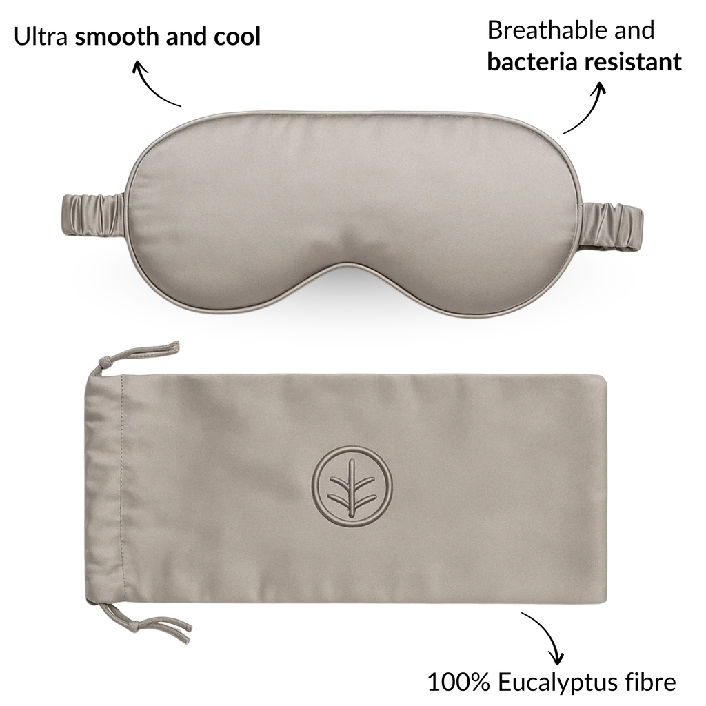 Eucalyptus Silk Sleep Eye Mask in Grey