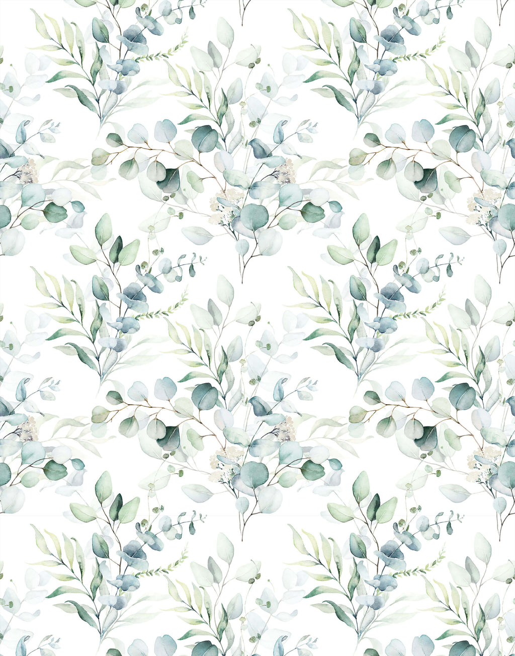 Watercolour Eucalyptus Leaf Wallpaper