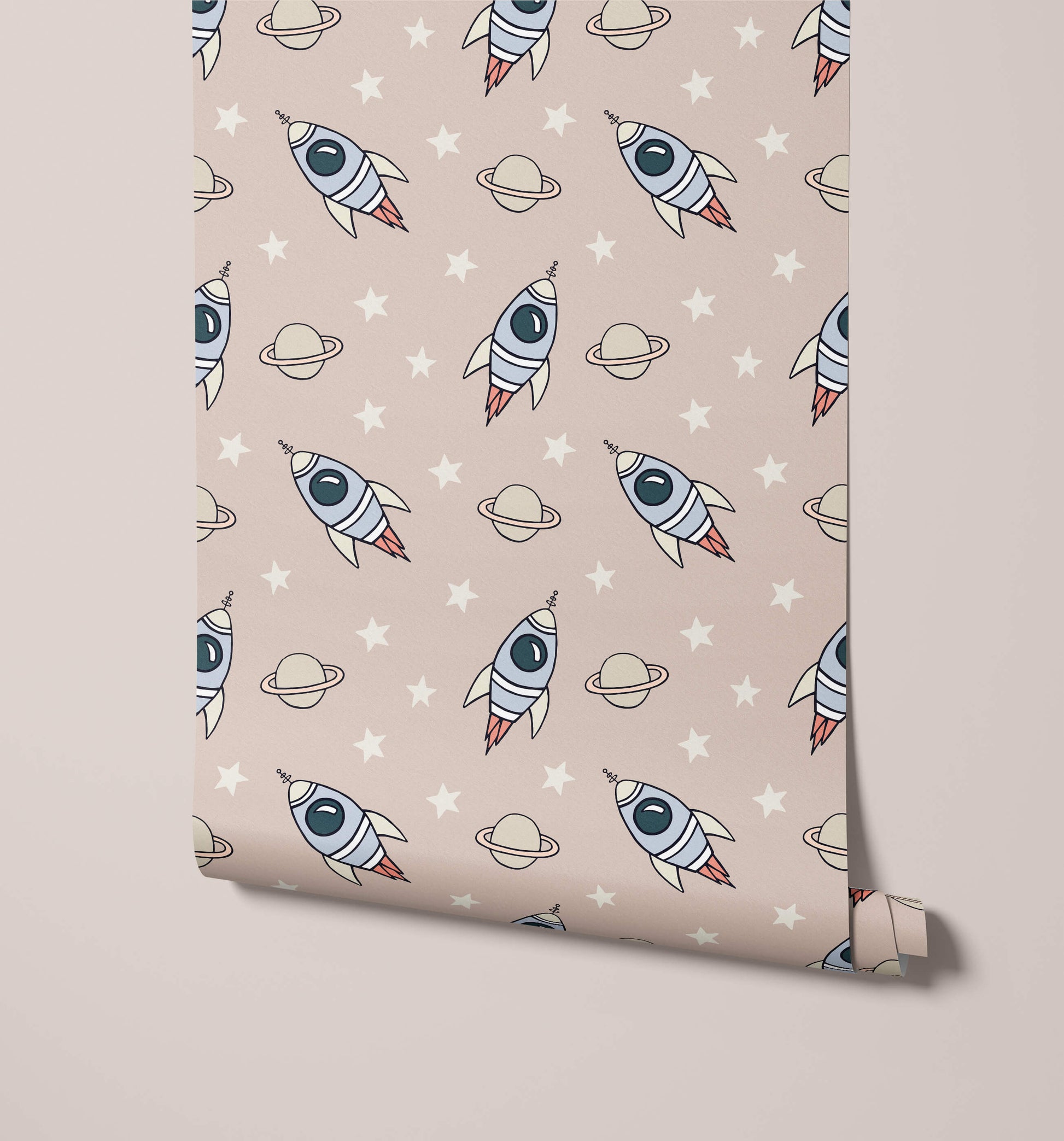 Explorer Space Wallpaper for Kids Bedrooms