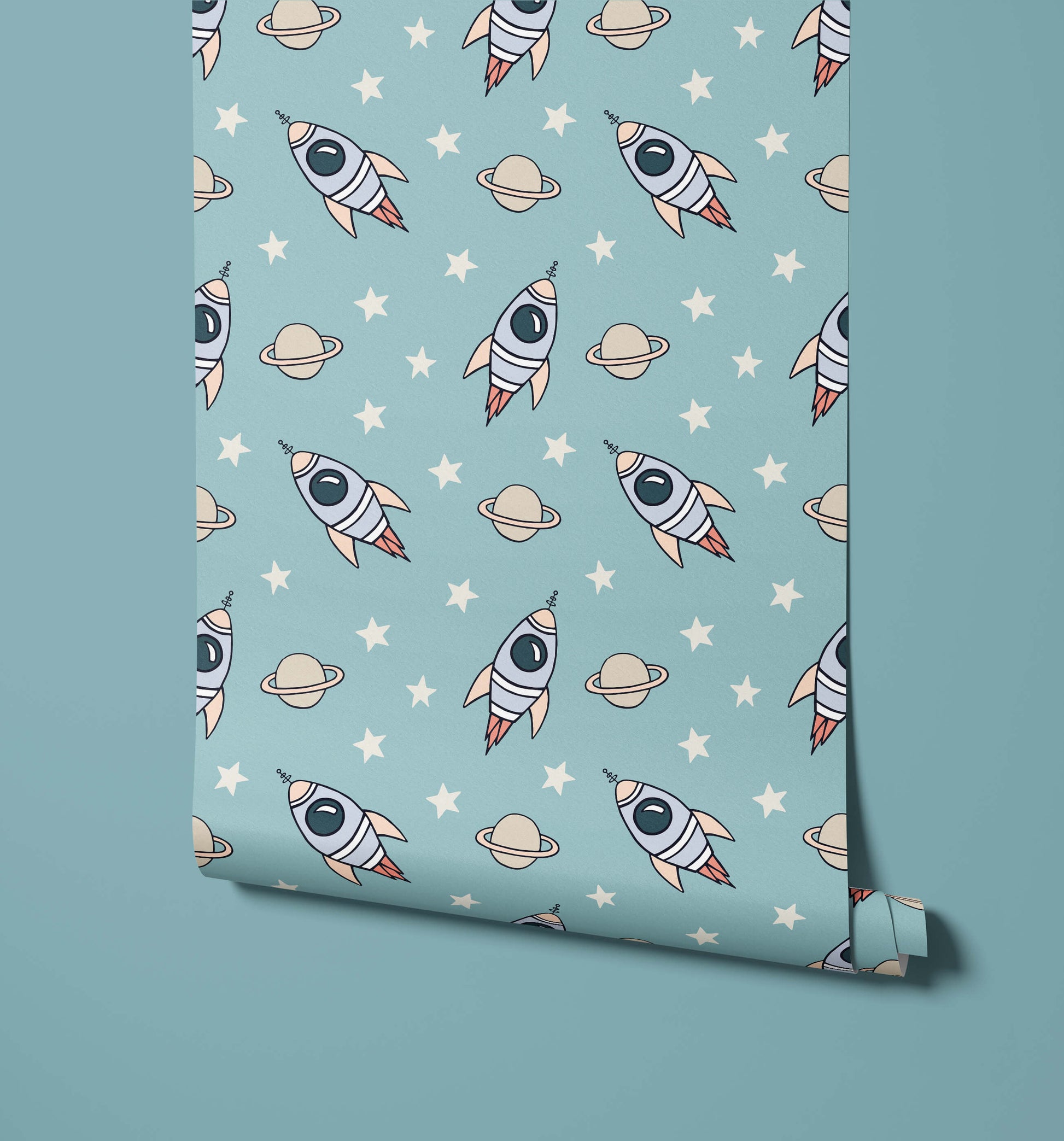 Explorer Space Wallpaper for Kids Bedrooms