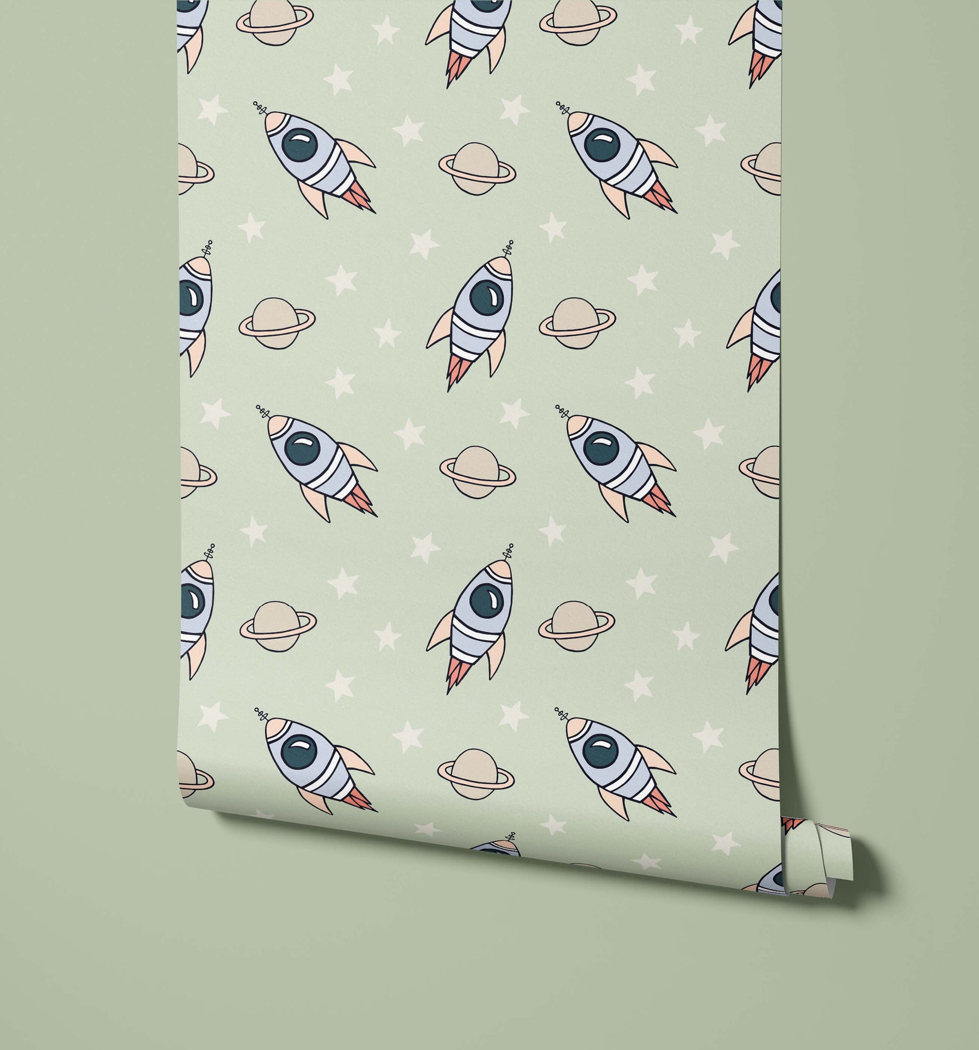 Explorer Space Wallpaper for Kids Bedrooms