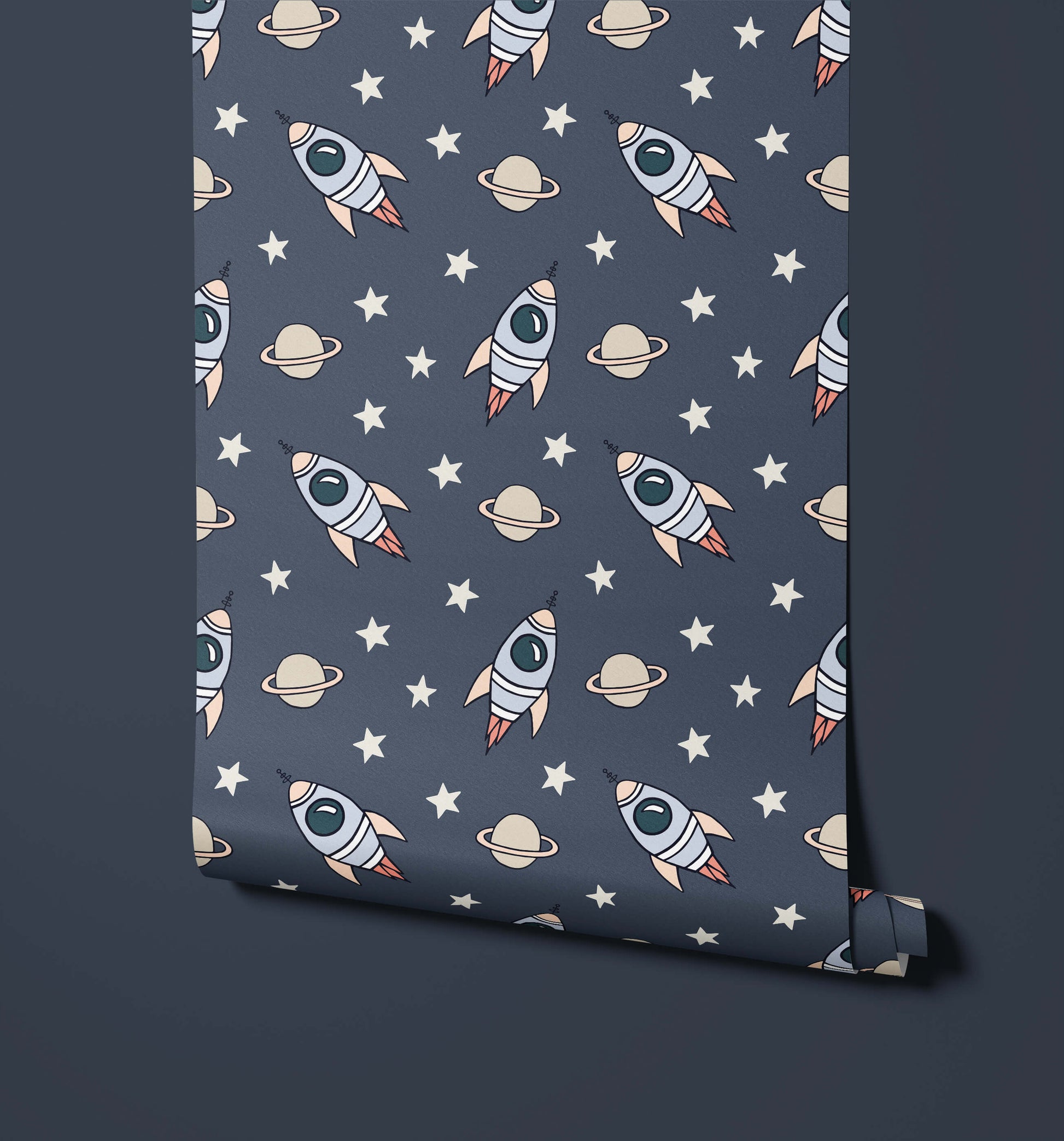 Explorer Space Wallpaper for Kids Bedrooms
