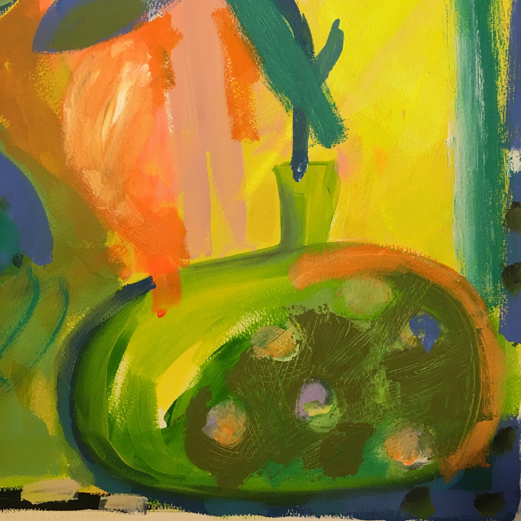 Tulip Painting Original Gouache and Watercolour