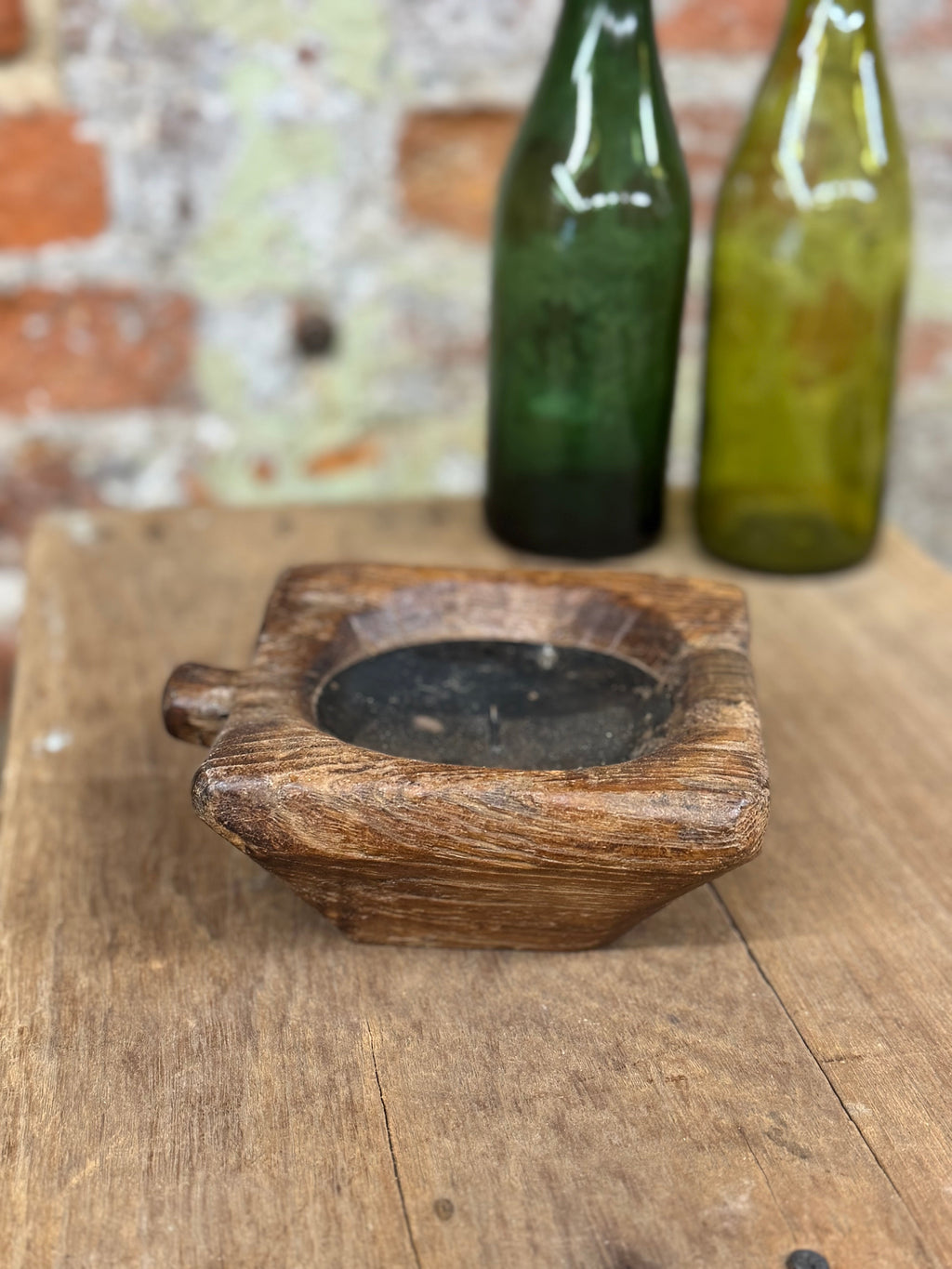 Rustic Wooden Candle Holder Reclaimed Farmhouse Decor