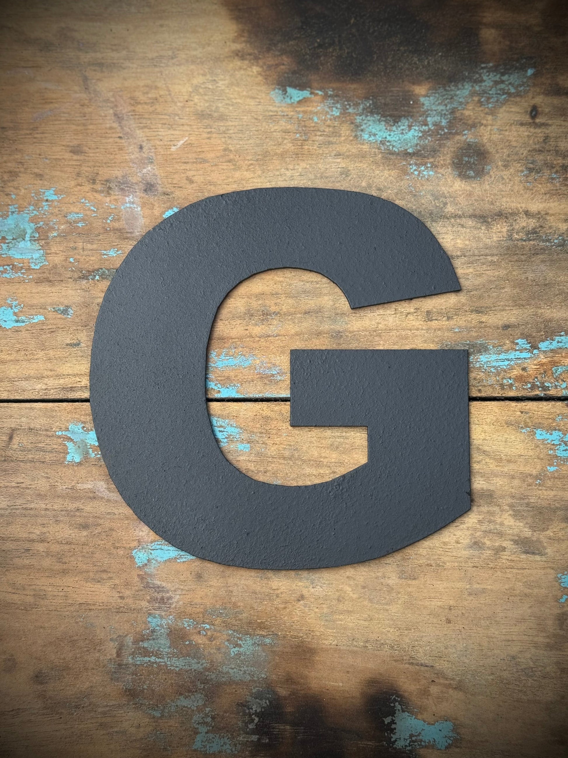 Black Metal Letters 12 inch and 5 inch Rustic Industrial Wall Decor