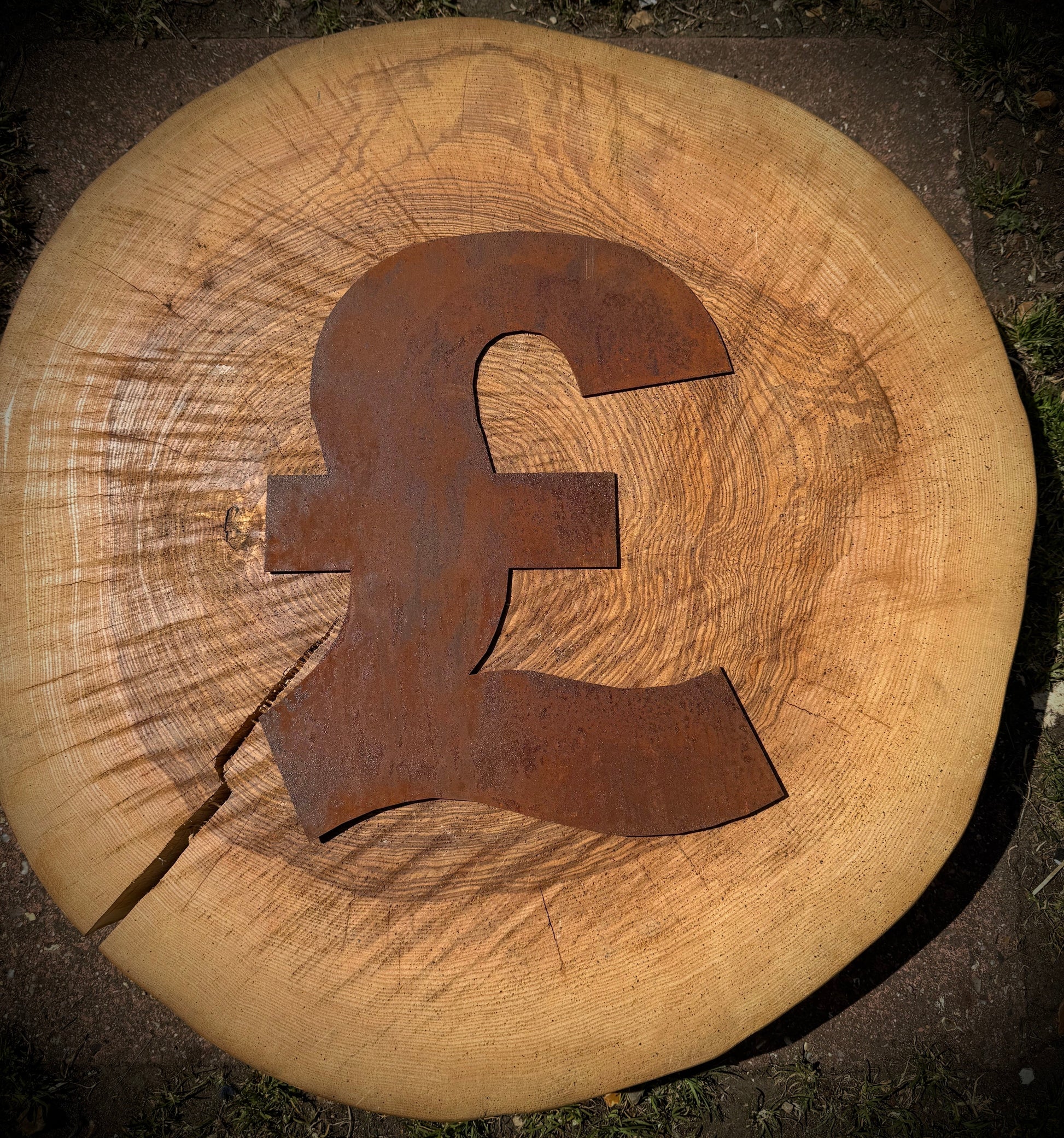 12 Inch Rusty Metal Letters A-Z 0-9