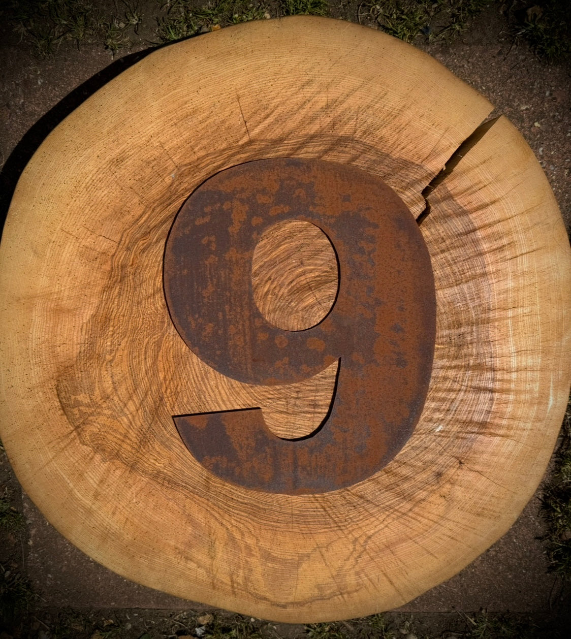 12 Inch Rusty Metal Letters A-Z 0-9