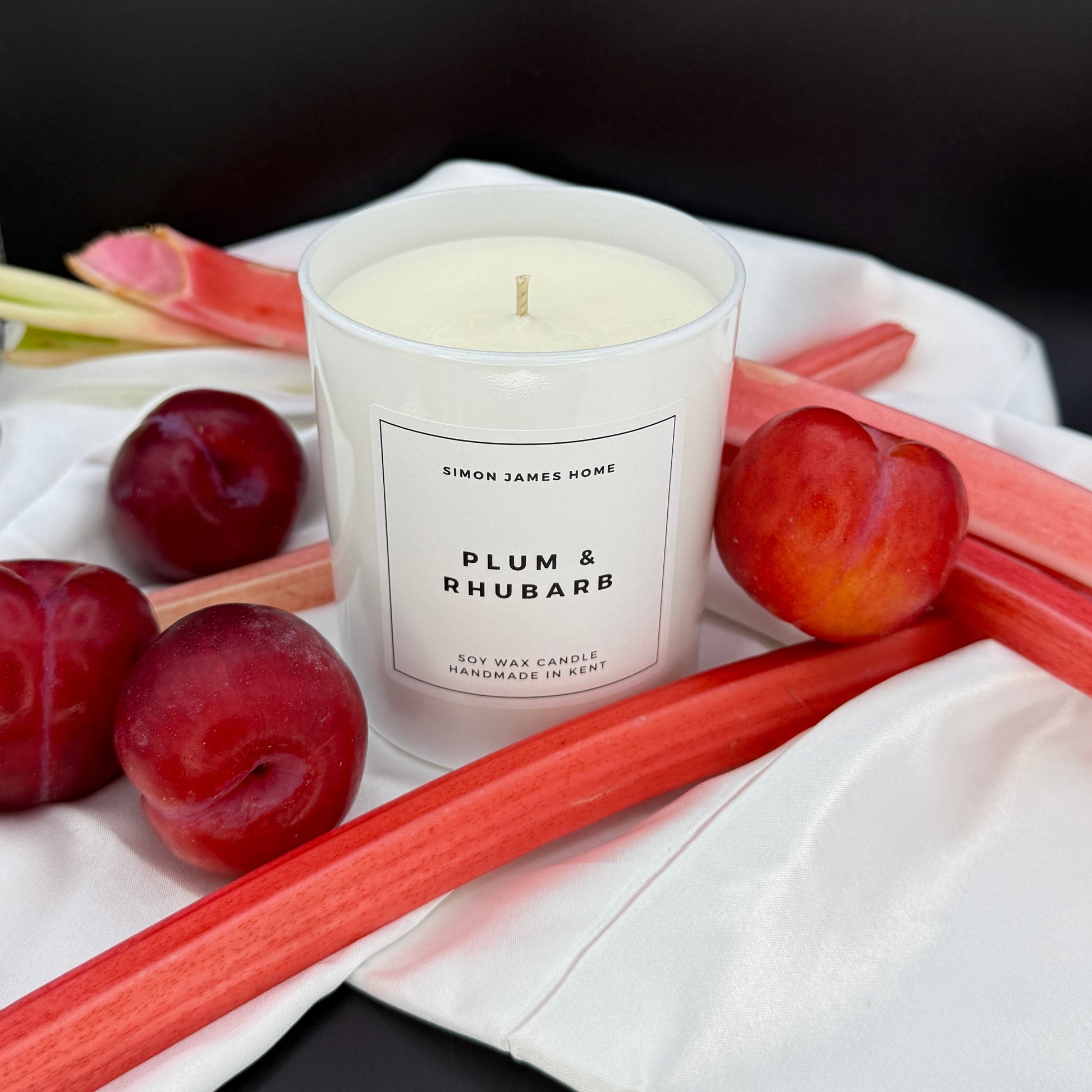 Plum and Rhubarb Handmade Soy Wax Candle