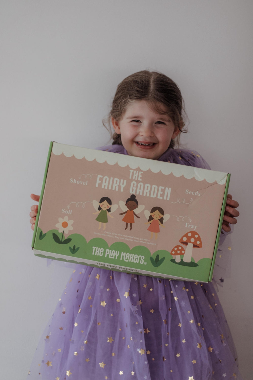 Fairy Garden Starter Kit with Apron, Tray, Shovel, Fairies, Soil and Seeds