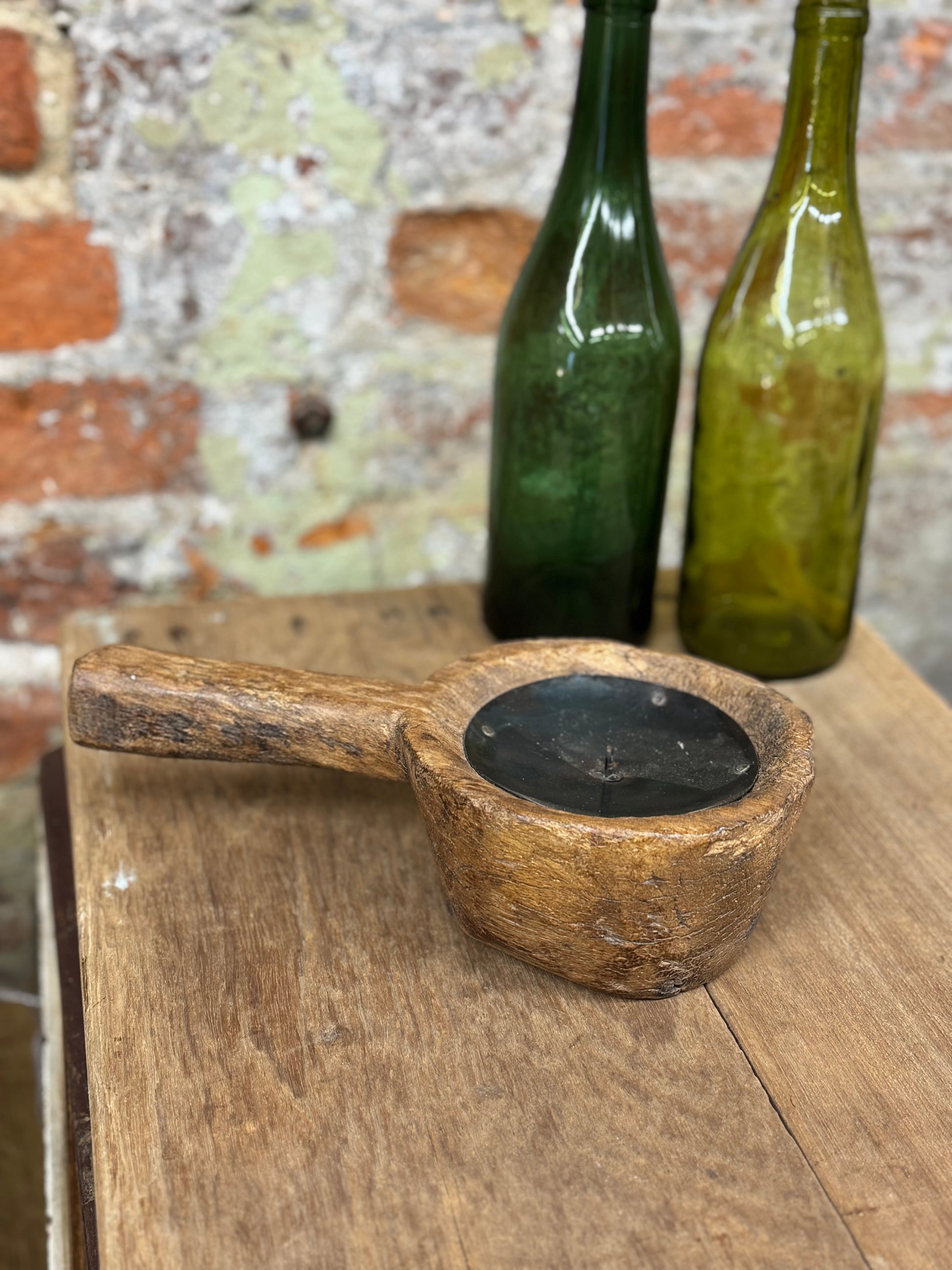 Rustic Wooden Candle Holder Reclaimed Farmhouse Decor