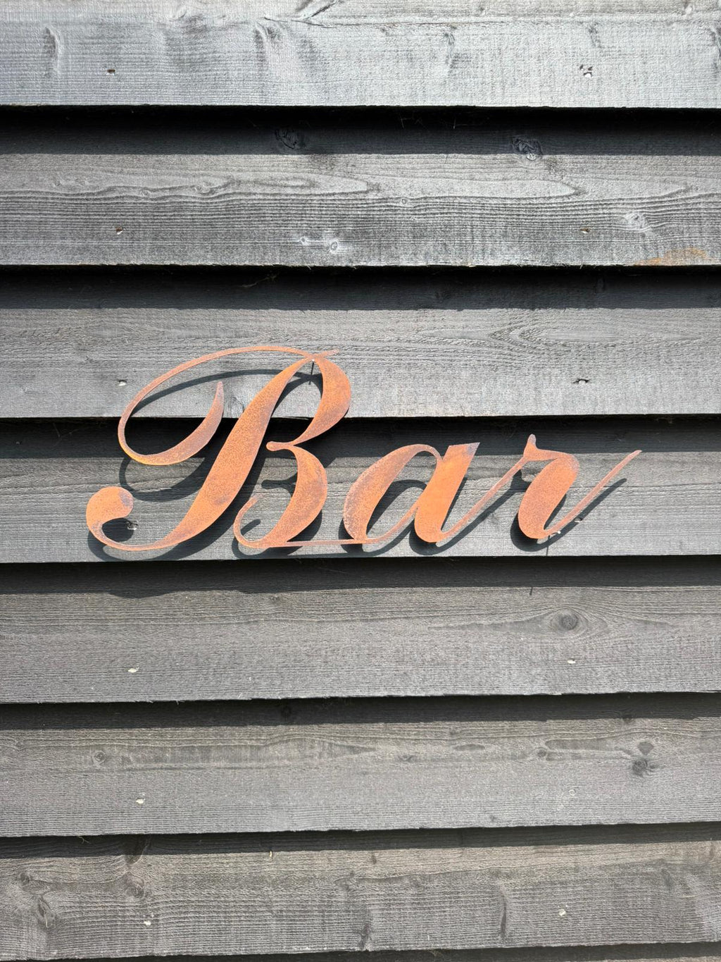 Rusty Metal Bar Sign for Home and Garden