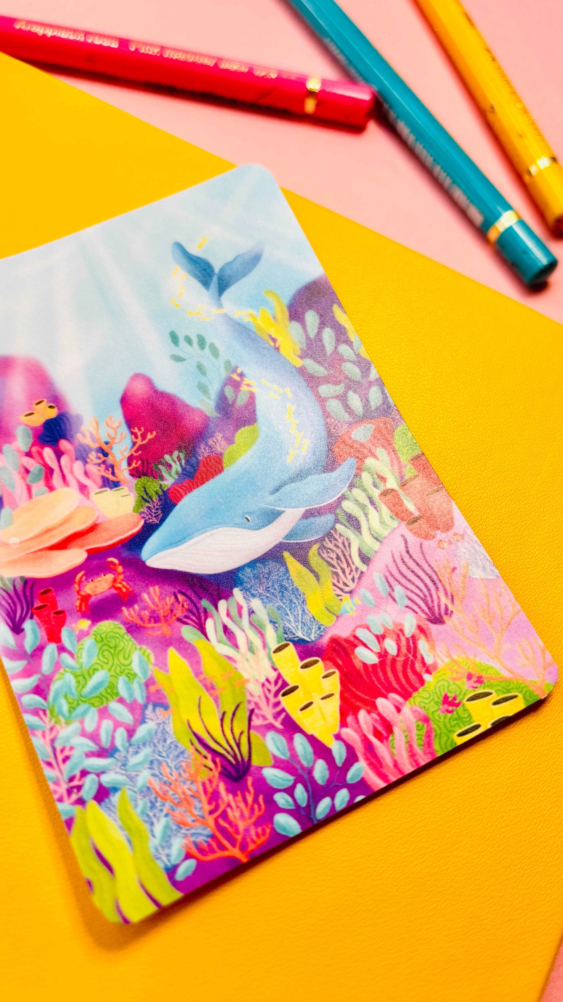 Coral Reef Whale Vinyl Sticker Decal