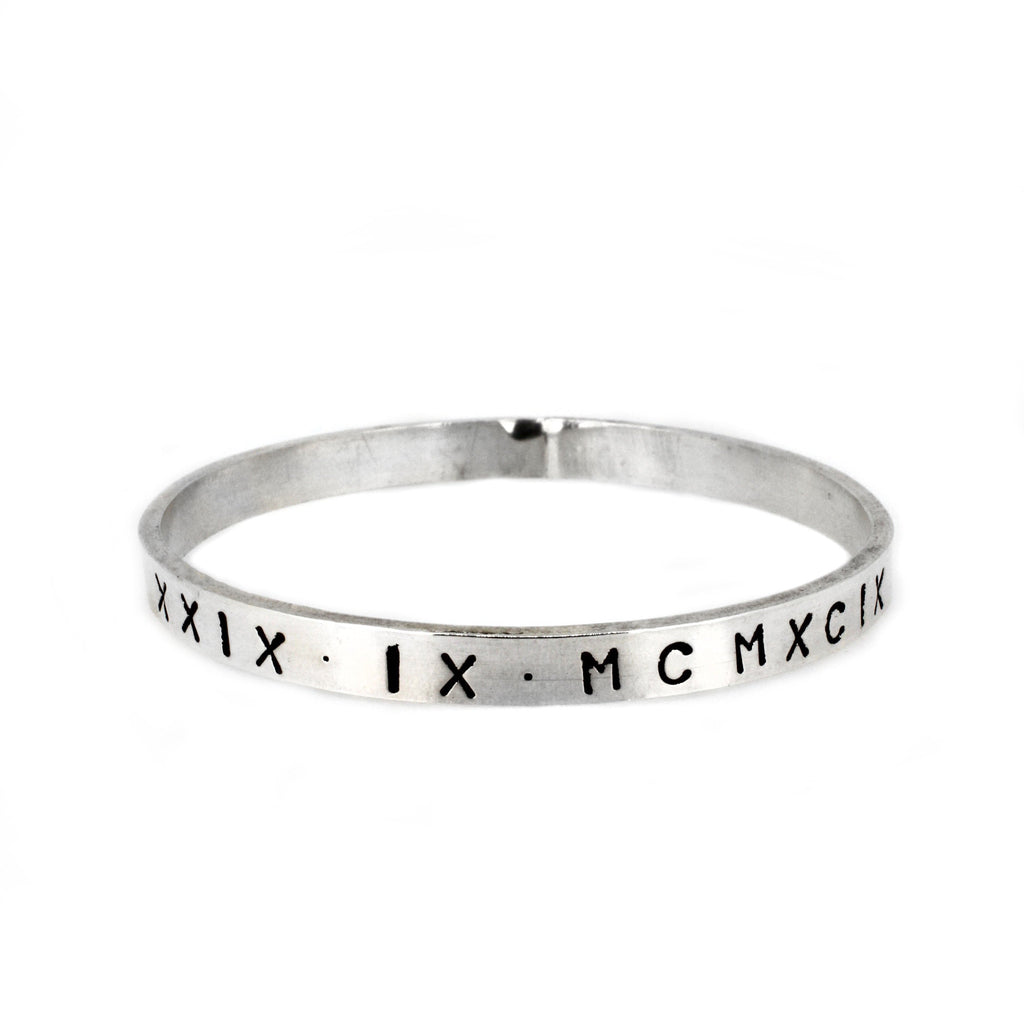 Personalised Full Sterling Silver Bangle