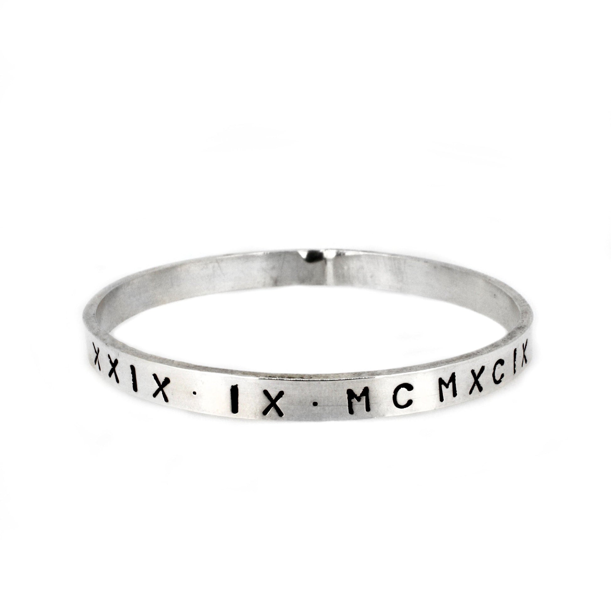 Personalised Full Sterling Silver Bangle