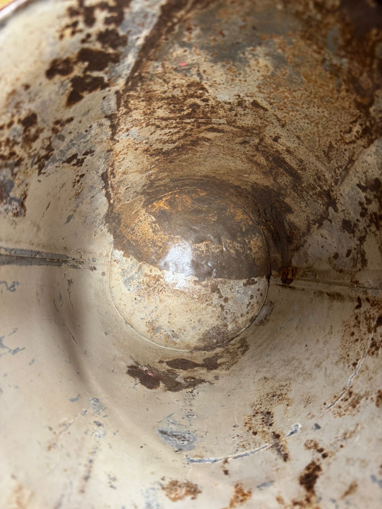 Vintage Galvanised Hanging Fire Bucket Planter