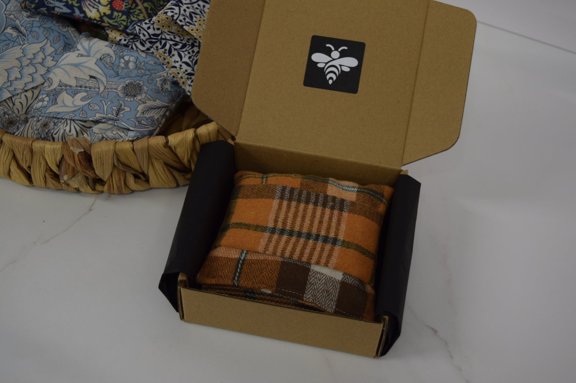 Hand Warmers – Soft Burnt Orange Highland Tartan