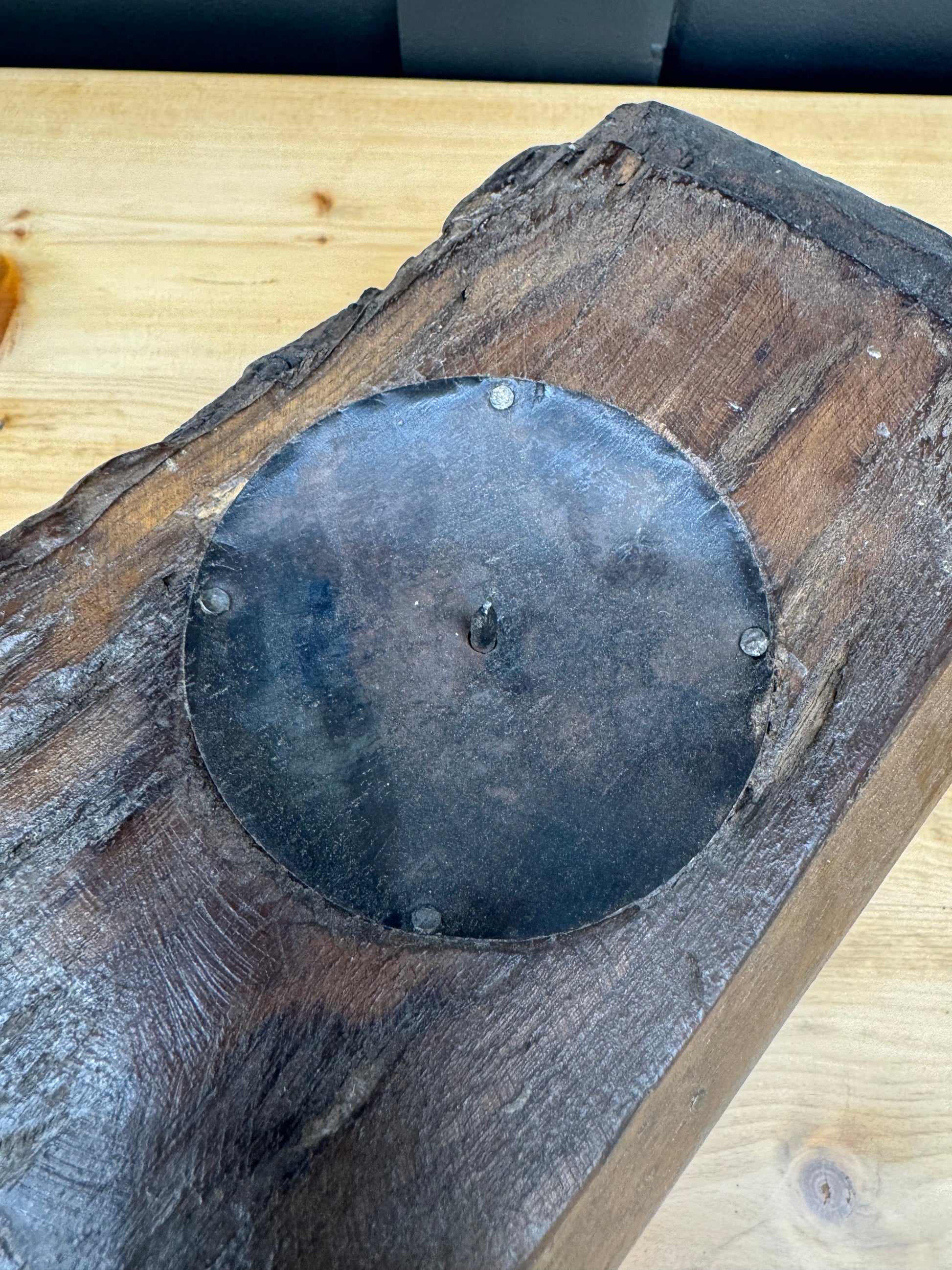 Rustic Wooden Candle Holder Reclaimed Farmhouse Decor